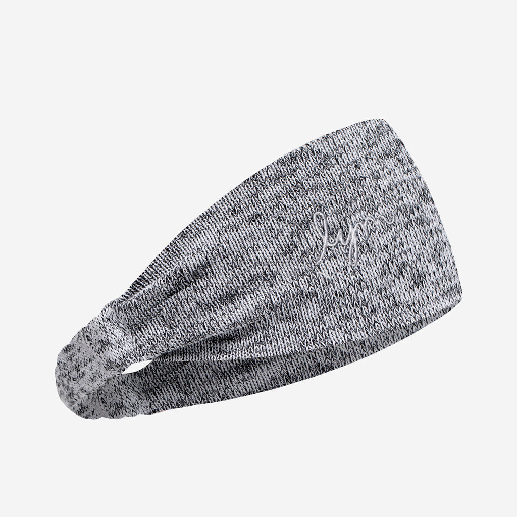 Black Speckled FitKnit LYM Scrunch Headband