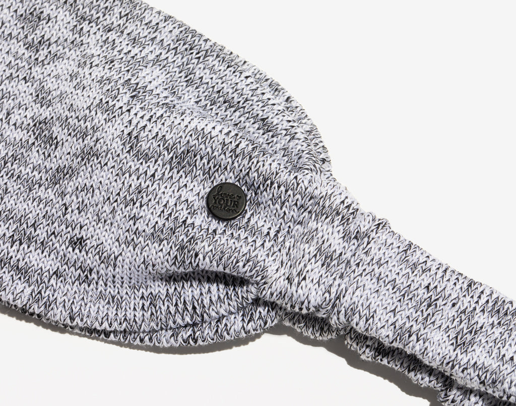 Black Speckled FitKnit LYM Scrunch Headband