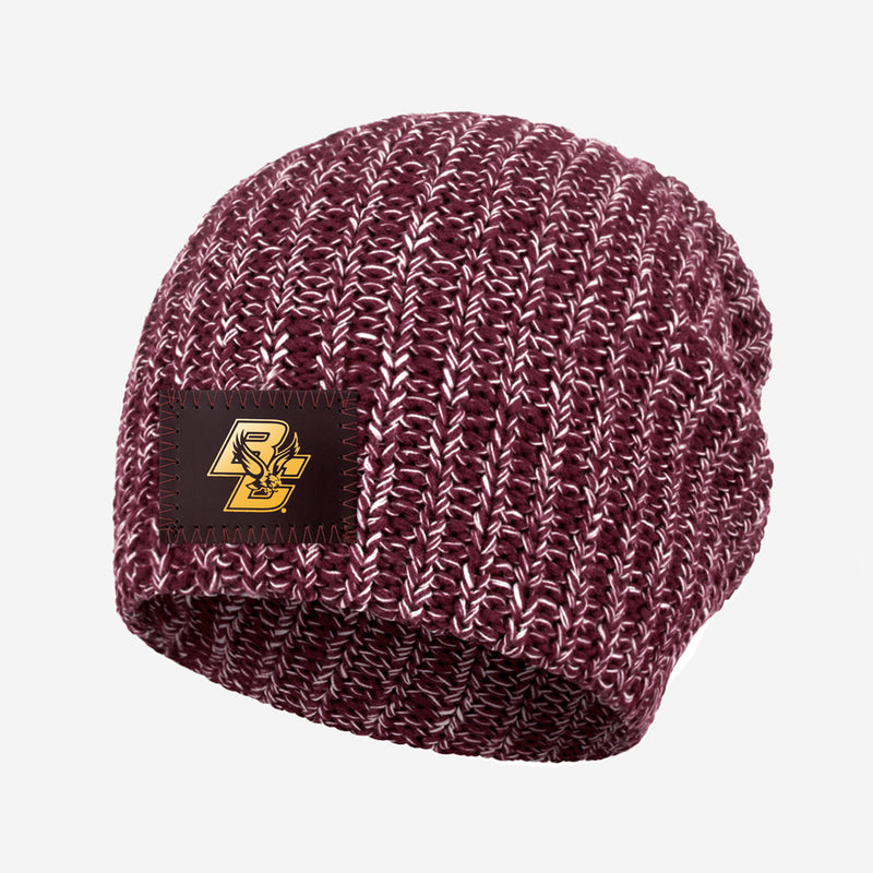 Boston College Eagles Burgundy and White Speckled Beanie