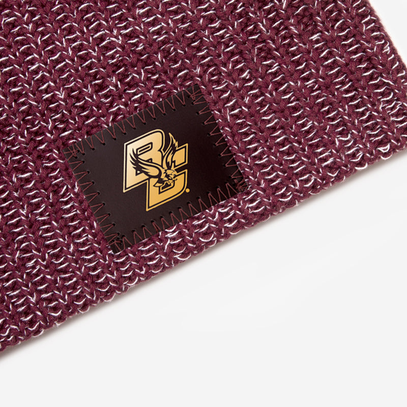 Boston College Eagles Burgundy and White Speckled Beanie