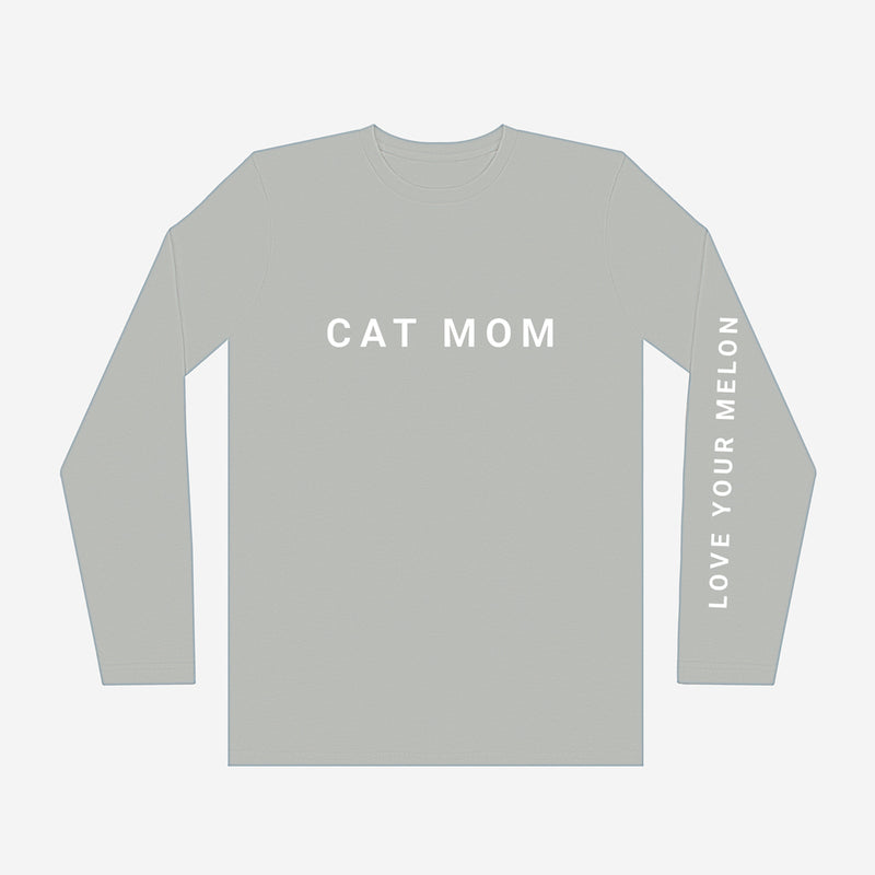 Cat Mom High Rise Gray Long Sleeve
