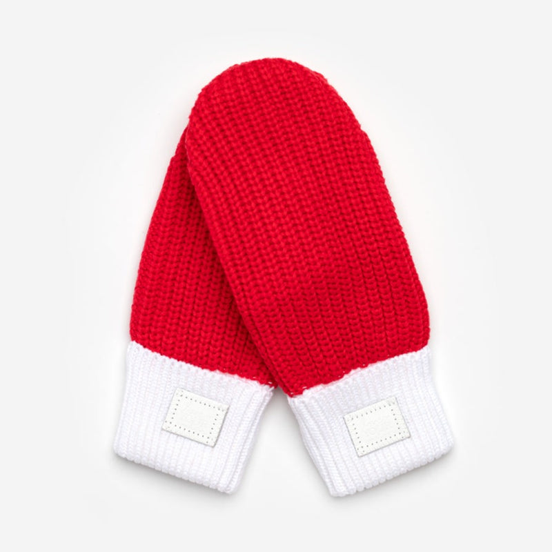 Red and White Santa Mittens