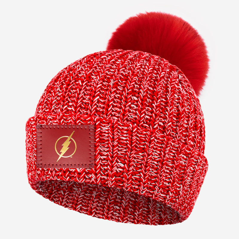 DC Comics The Flash™ Red and White Speckled Pom Beanie