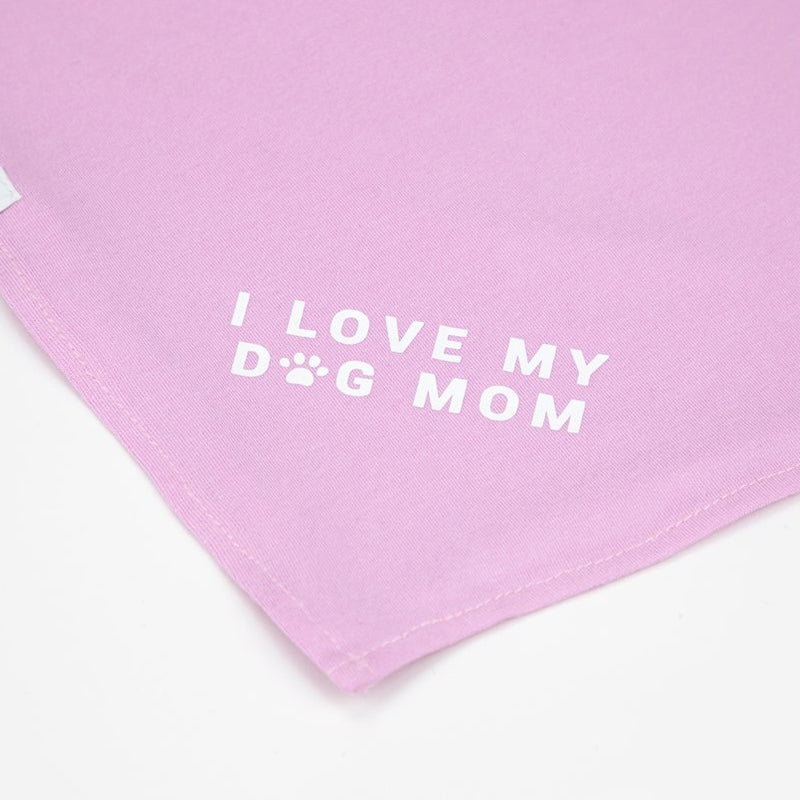 I Love My Dog Mom Light Pink Dog Bandana