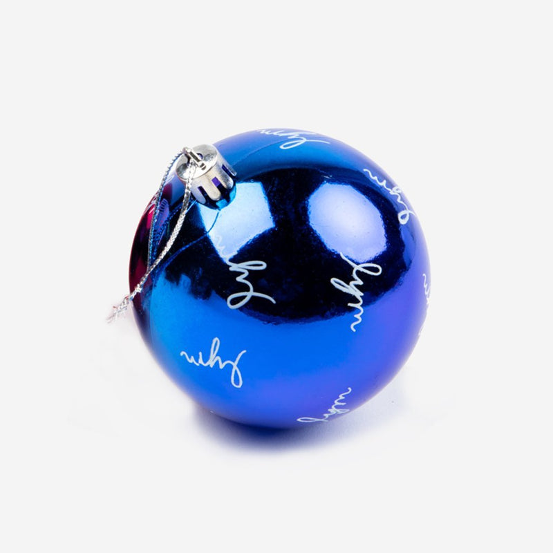 Blue LYM Cursive Ornament