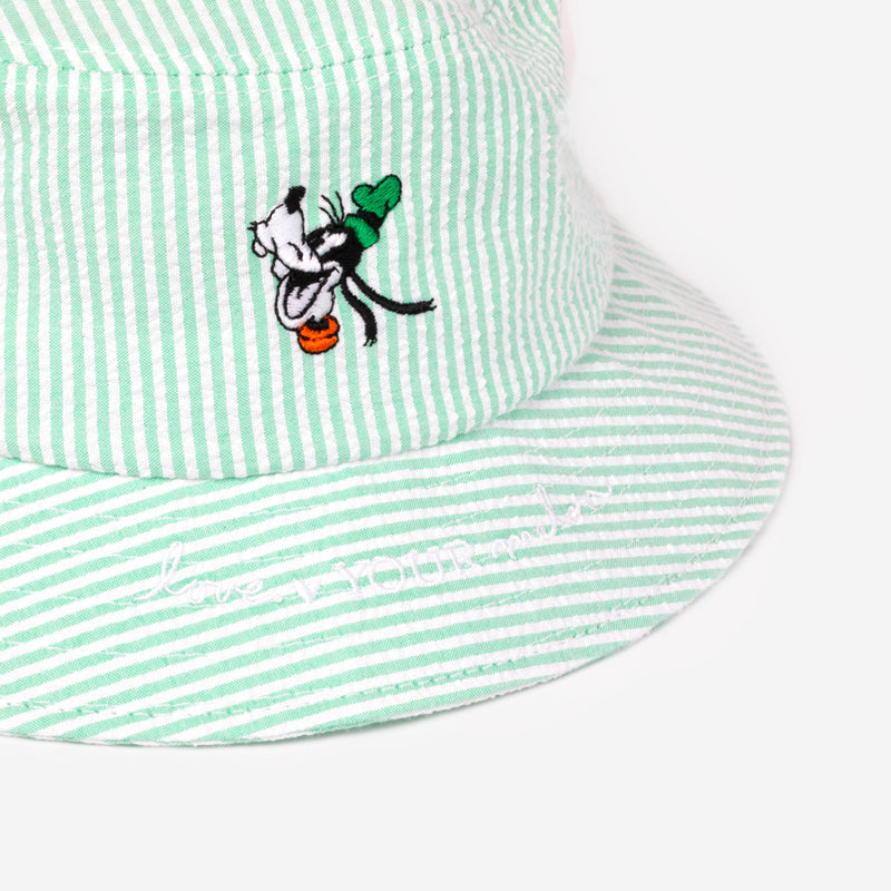 Goofy Green Seersucker Bucket Hat