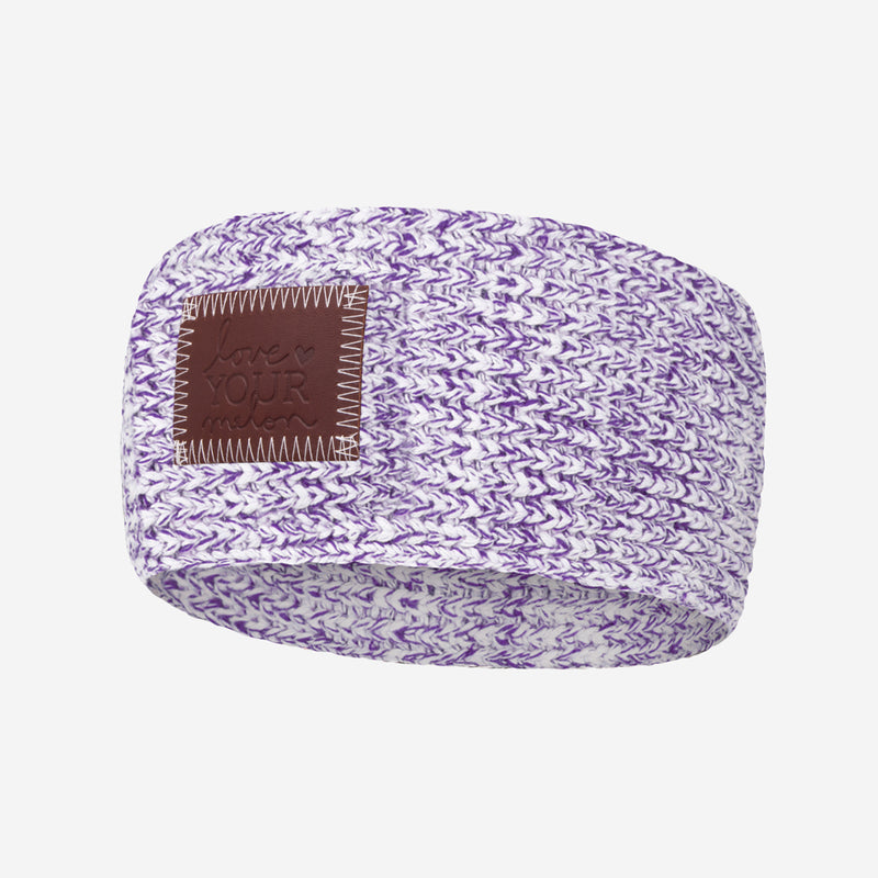 Purple Speckled Knit Headband