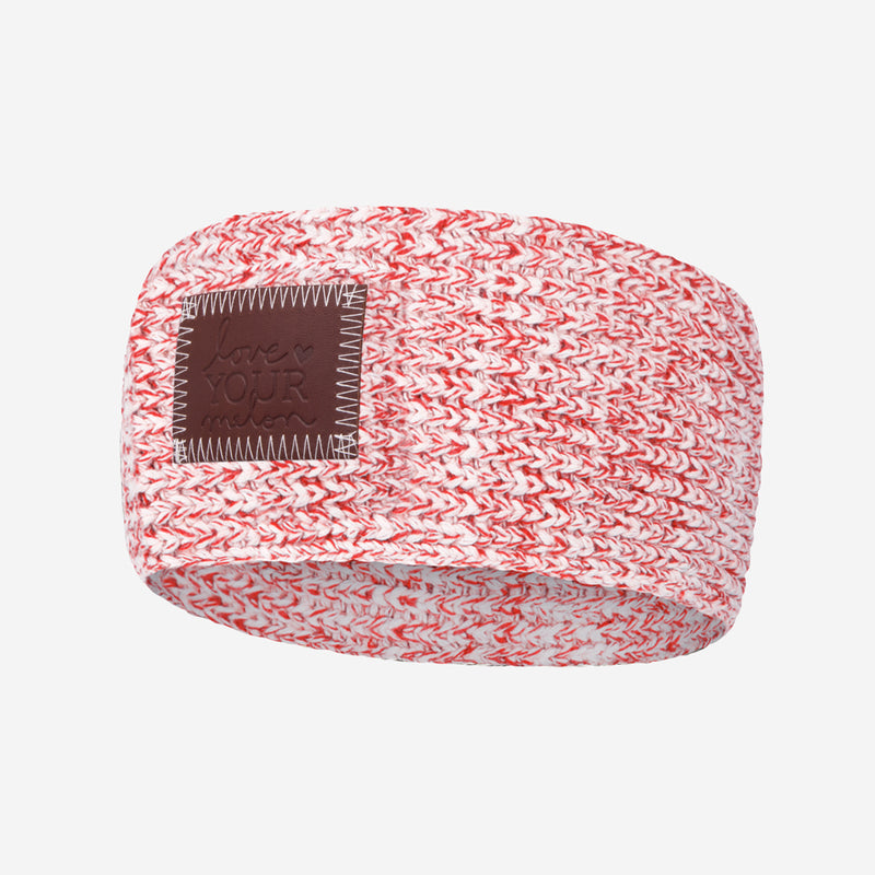 Red Speckled Knit Headband