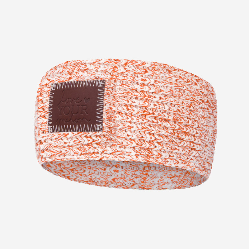 Orange Speckled Knit Headband