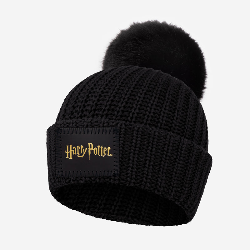 Harry Potter™ Kids Gold Foil Black Pom Beanie