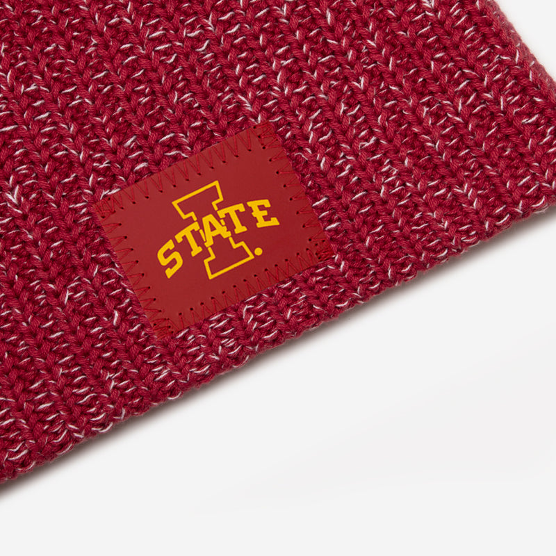 Iowa State Cyclones Crimson and White Speckled Beanie