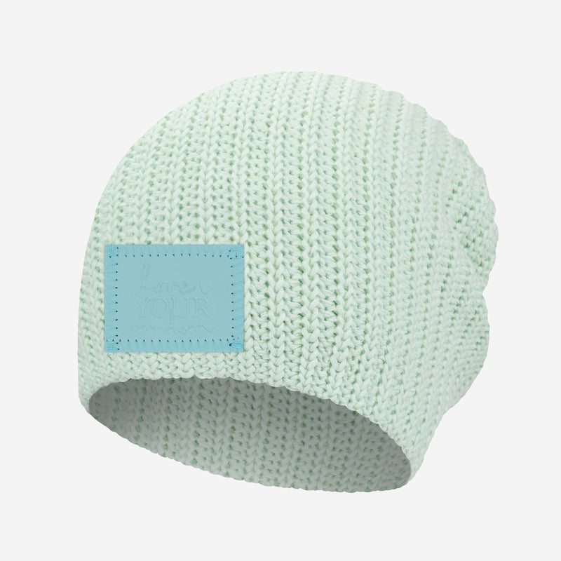 Seafoam and Natural Speckled Beanie