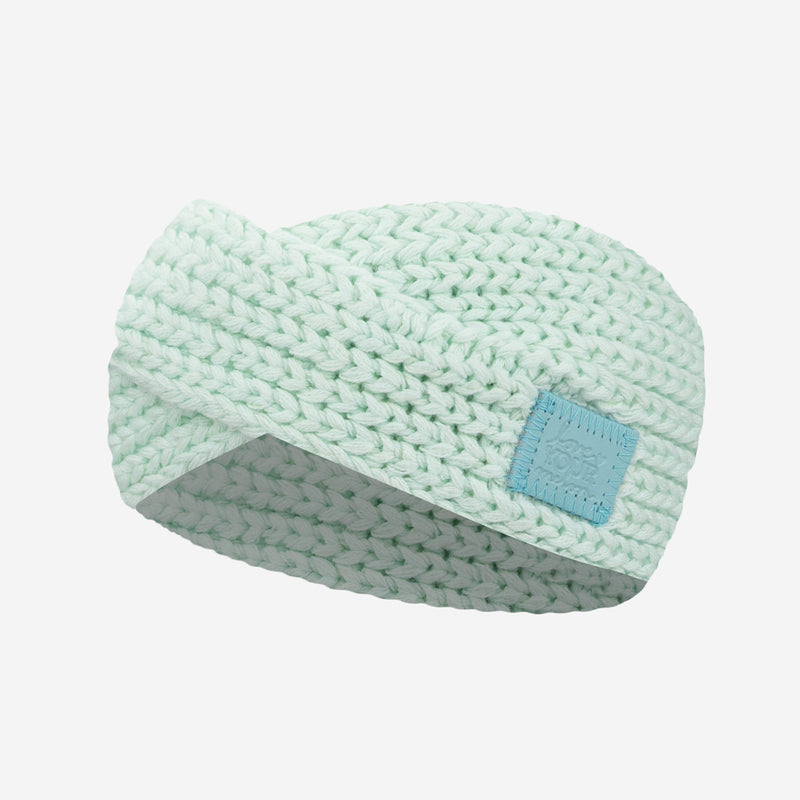 Seafoam and Natural Speckled Criss-Cross Headband