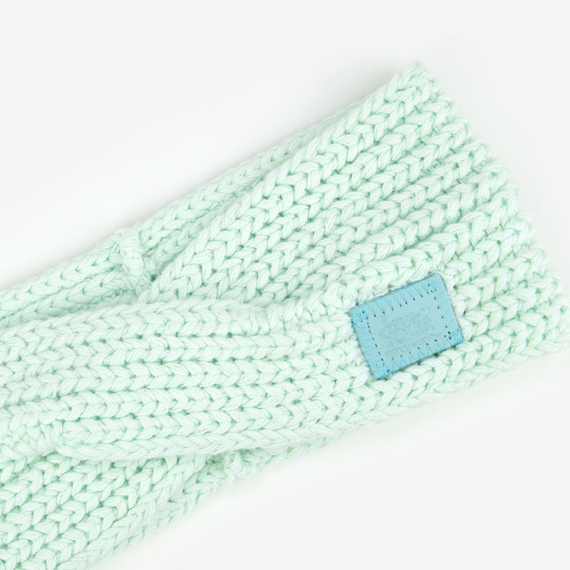 Seafoam and Natural Speckled Criss-Cross Headband