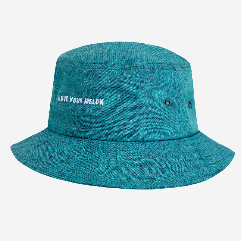 Teal Linen Bucket Hat