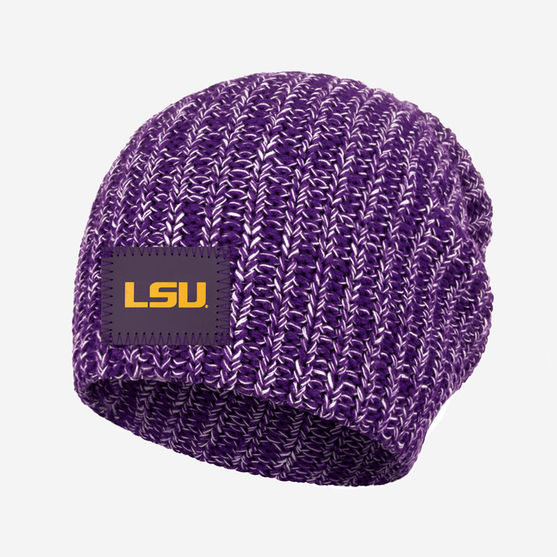 LSU Tigers Purple and White Speckled Speckled Beanie