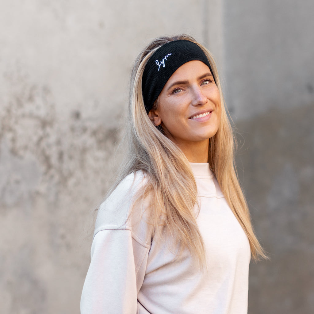 Black FitKnit LYM Scrunch Headband