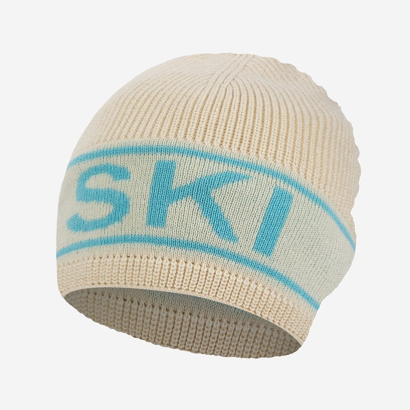 Natural and Sterling Ski Beanie