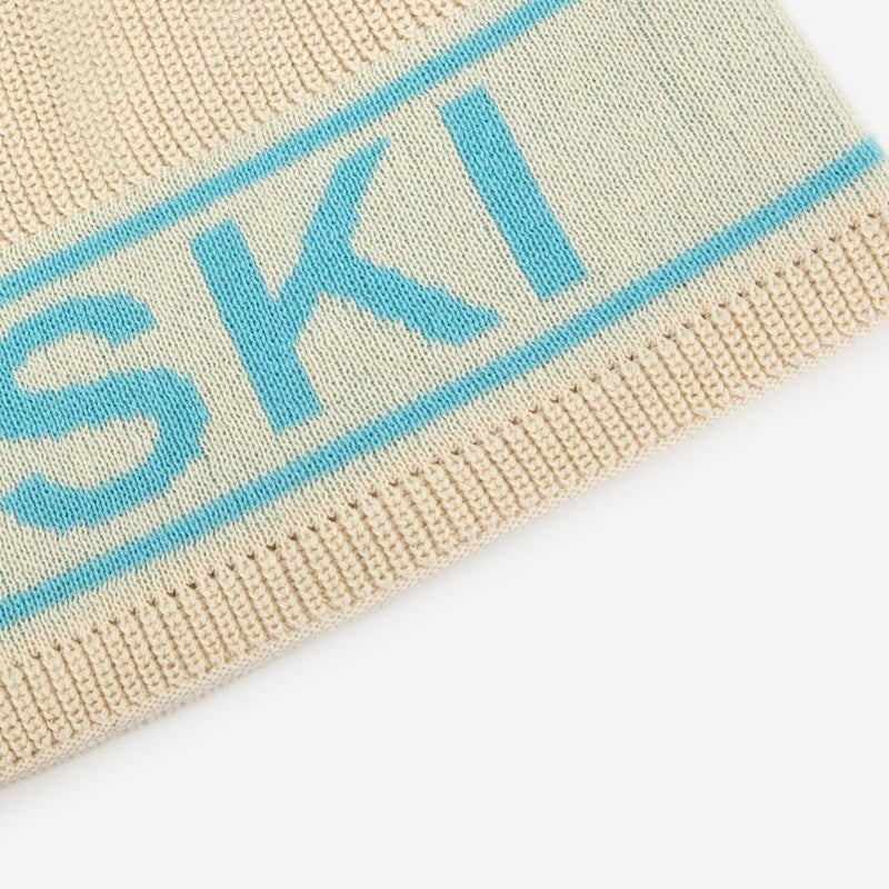 Natural and Sterling Ski Beanie