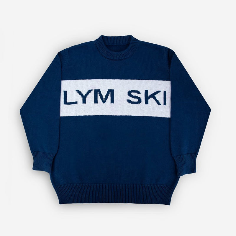 Navy and High Rise Gray Ski Sweater