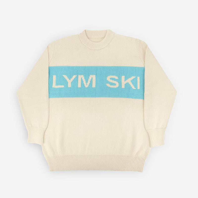 Natural and Sterling Blue Ski Sweater