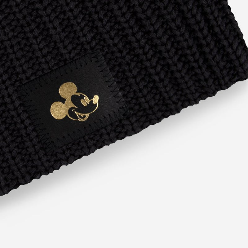 Mickey Mouse Black Gold Foil Beanie