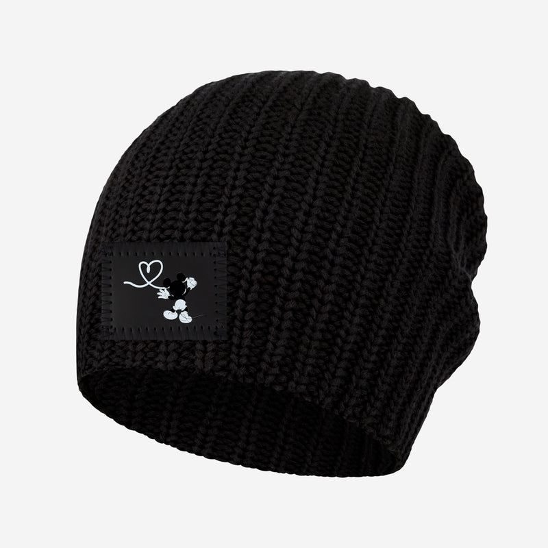 Mickey Mouse Drawing Heart Black Beanie