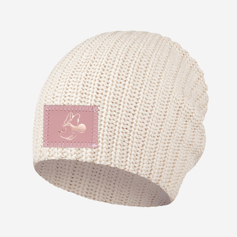 Minnie Mouse White Speckled Beanie
