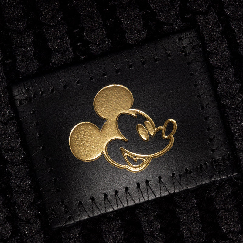 Mickey Mouse Brushed Metallic Black Beanie