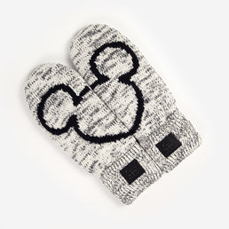 Mickey Mouse Black Speckled Mittens