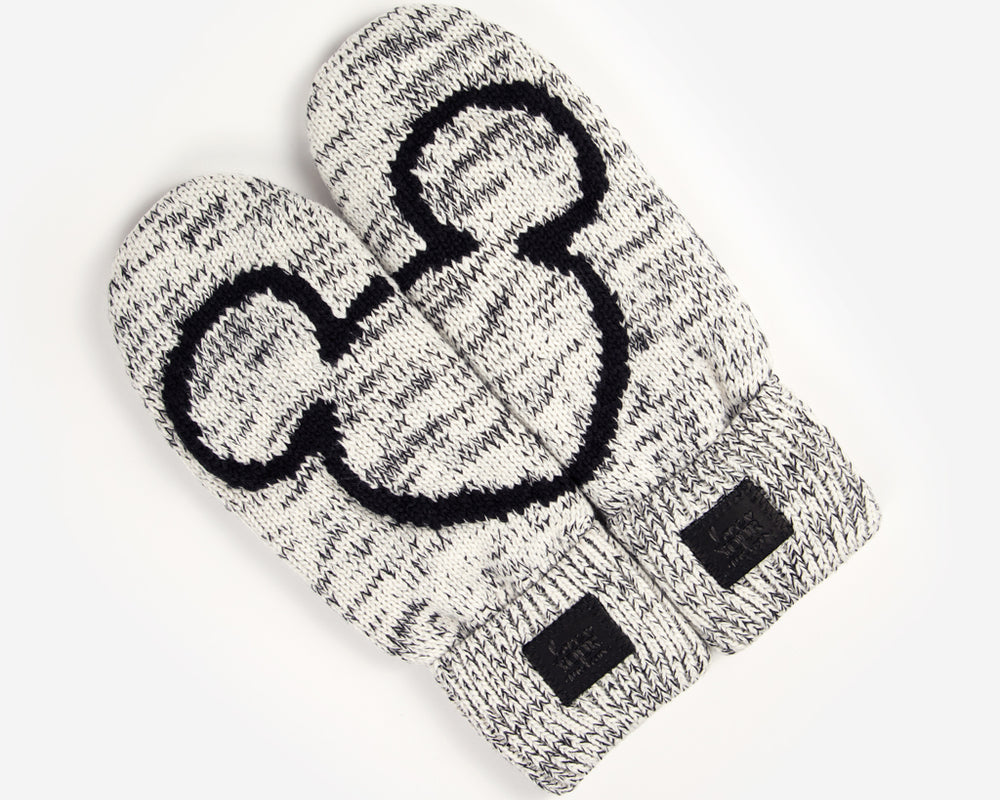 Mickey Mouse Black Speckled Mittens
