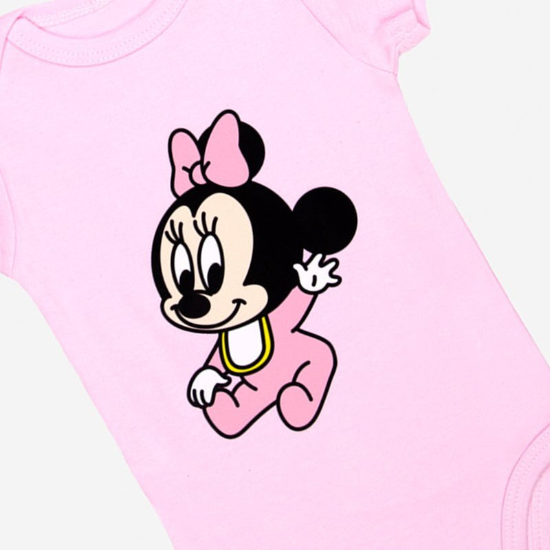 Minnie Mouse Light Pink Baby Bodysuit