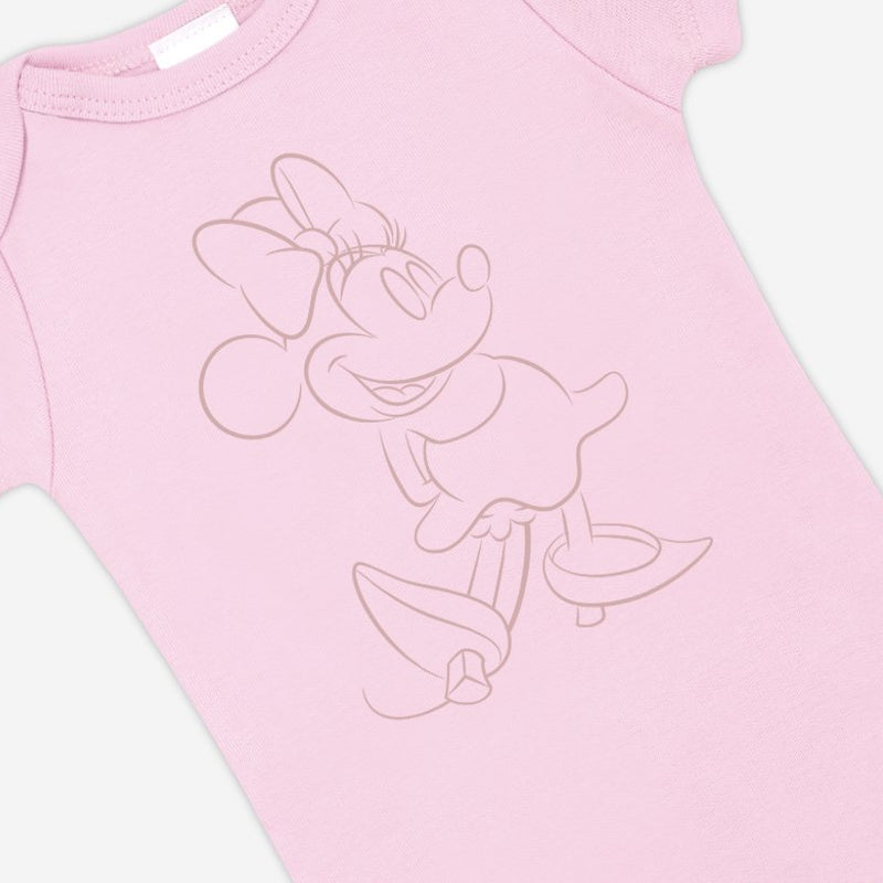 Minnie Mouse Rose Gold Minnie Blush Short Sleeve Baby Bodysuit