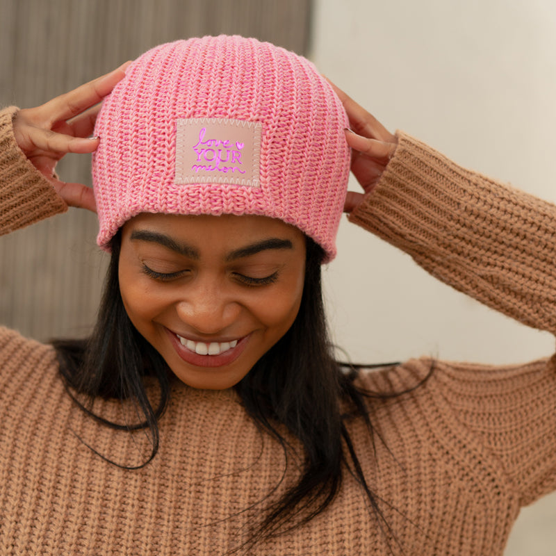 Pink and Fuschia Speckled Beanie