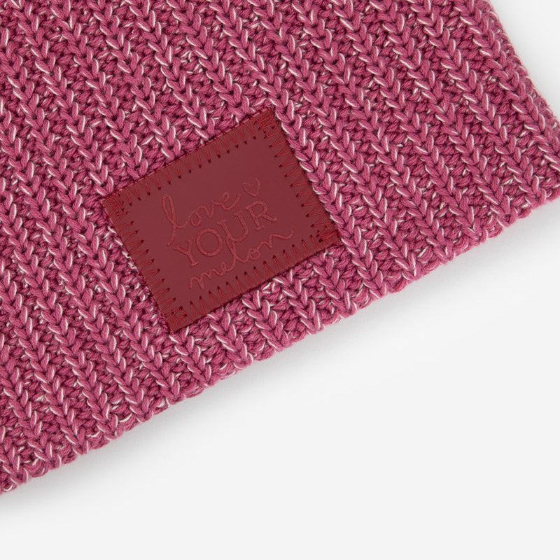 Hibiscus and Natural Speckled Beanie