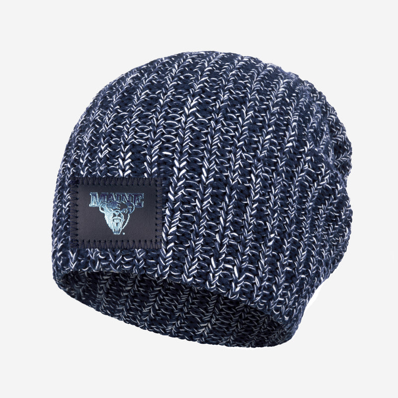 Maine Black Bears Navy and White Speckled Beanie