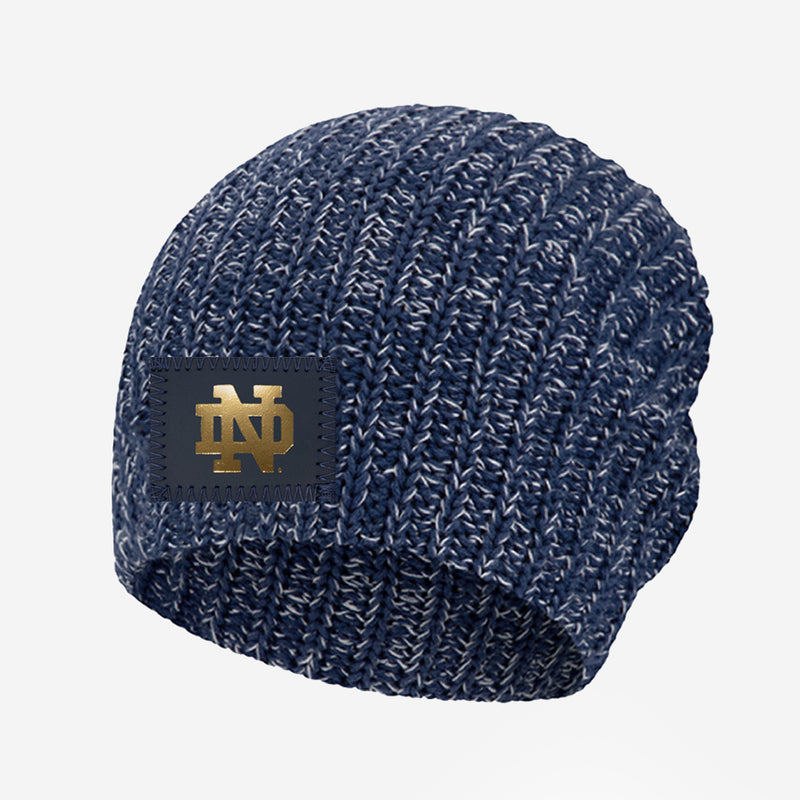 Notre Dame Fighting Irish Navy and White Speckled Beanie