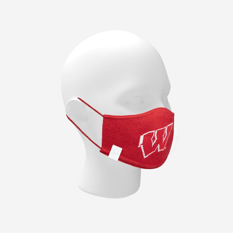 Wisconsin Badgers Red Seamless 3D Knit Face Mask