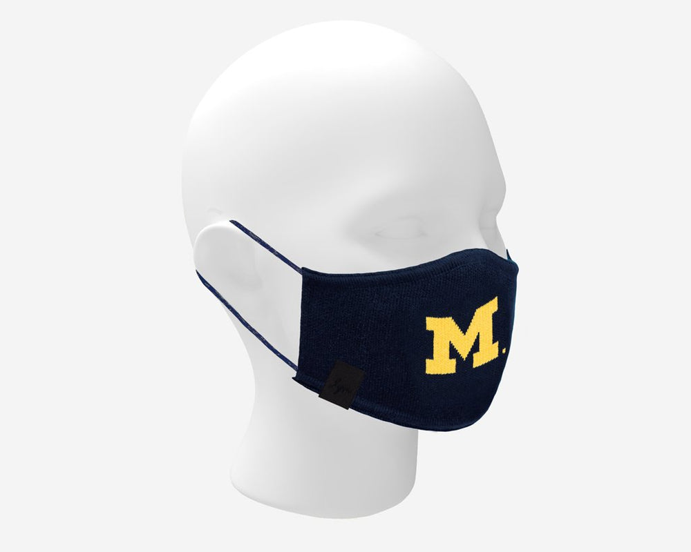 Michigan Wolverines Navy Seamless 3D Knit Face Mask