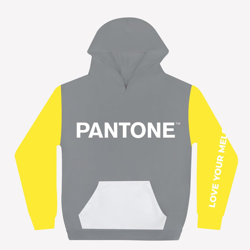 Pantone Gray Color of the Year Gray Colorblocked Hoodie