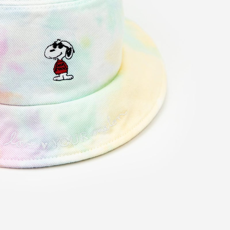 Snoopy Joe Cool Rainbow Tie Dye Bucket Hat