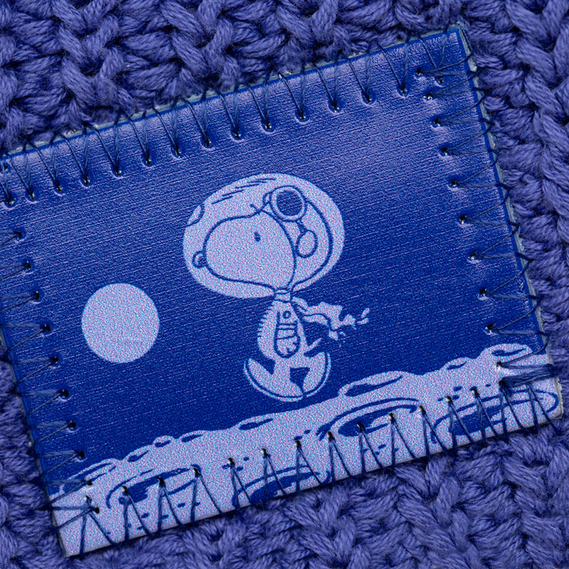 Snoopy in Space Baja Blue Pom Beanie