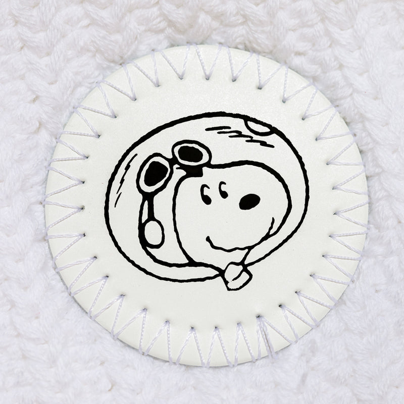 Snoopy Astronaut White Pom Beanie