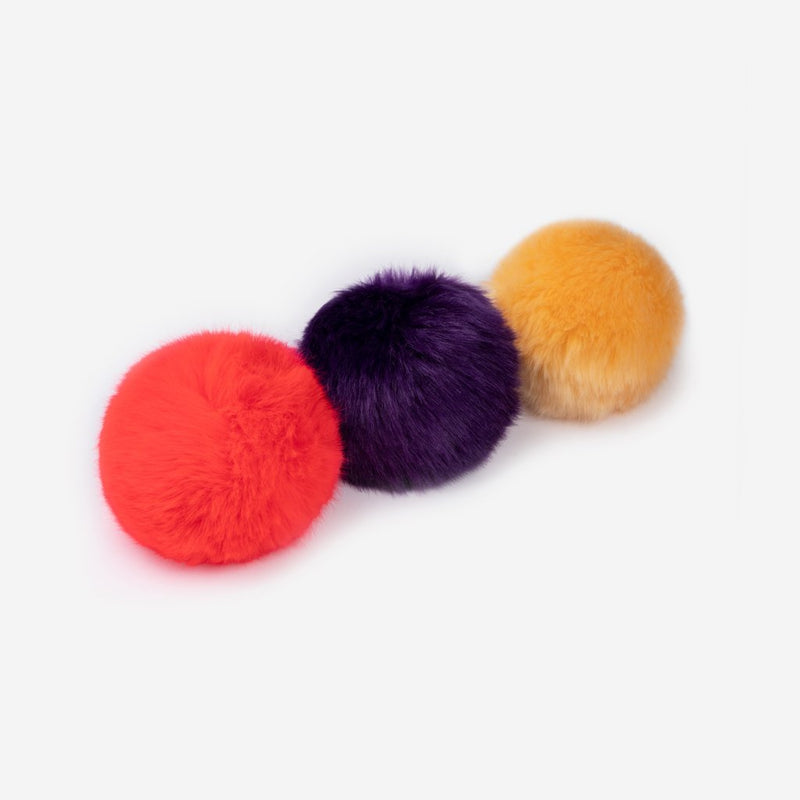 Red, Deep Purple, and Cantaloupe Pom Pack