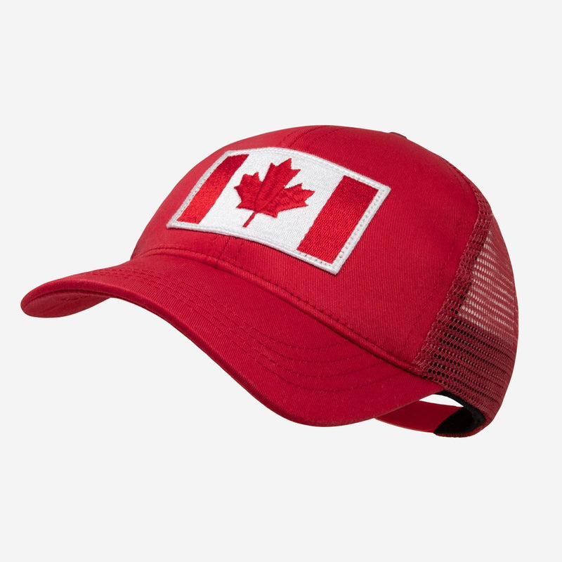 Red Canadian Flag Mesh Cap