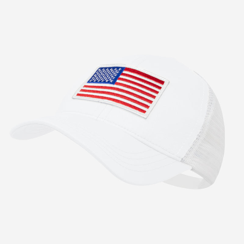 White American Flag Mesh Cap