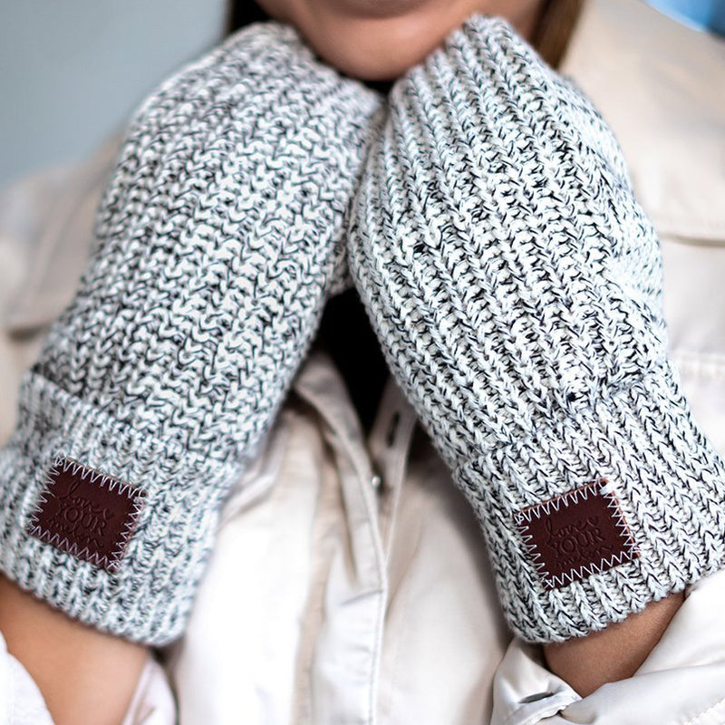 Hand-Knitted Mittens with Red Heart Stitching – The Lovely Nantucket