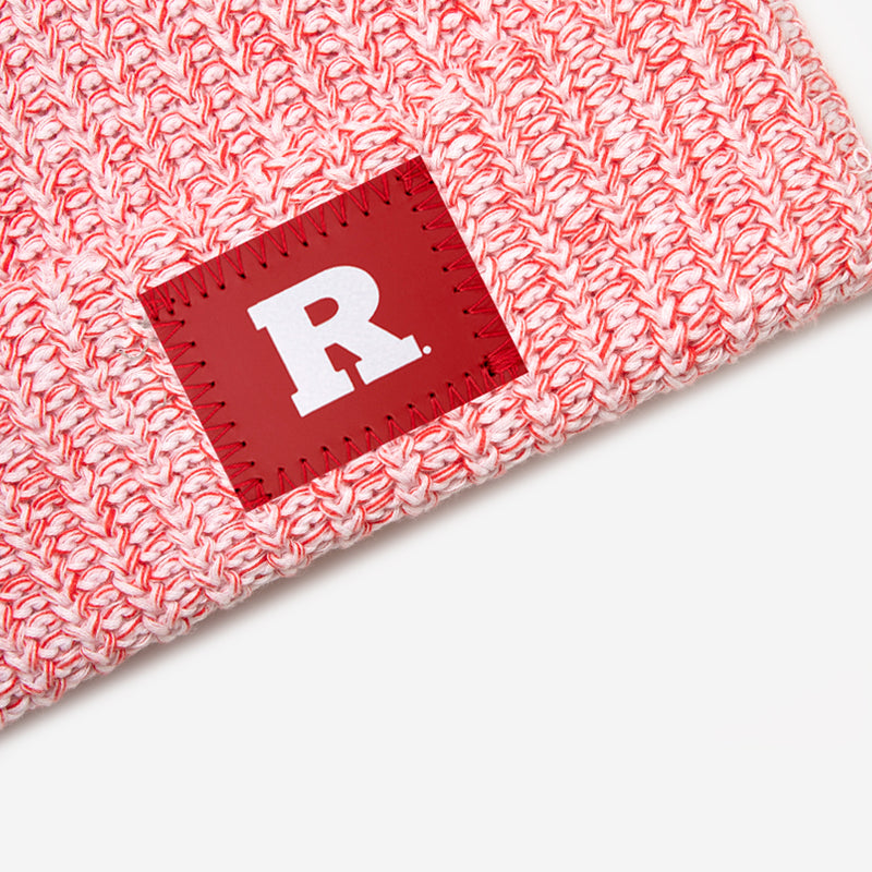 Rutgers Scarlet Knights Red Speckled Pom Beanie
