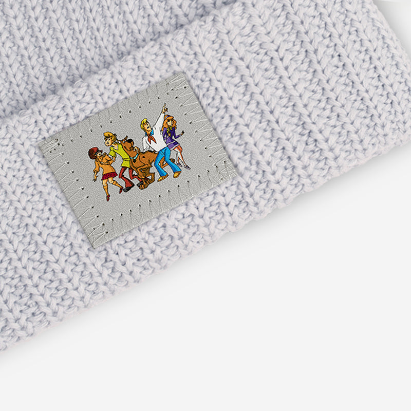 Scooby-Doo and the Gang High Rise Gray Pom Beanie