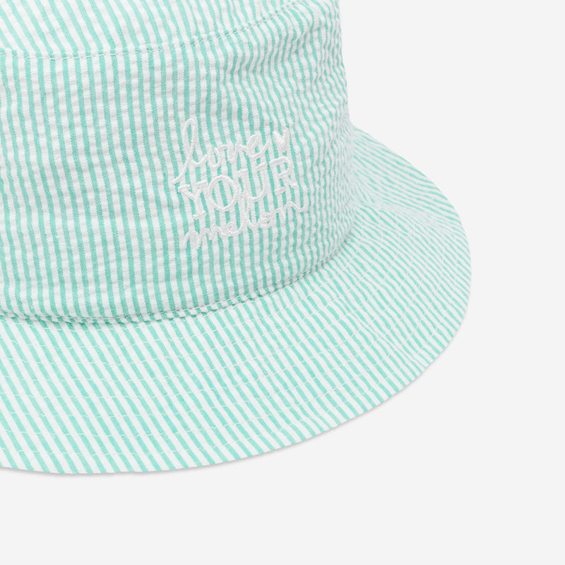 Mint Seersucker Bucket Hat